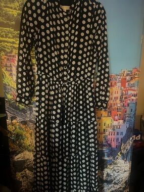 Michael Kors Black and White Polka Dot Blouse